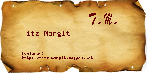 Titz Margit névjegykártya